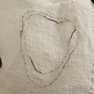 Silpada retired Magnificent Mile Necklace N1993 Sterling Pearl Brass Copper